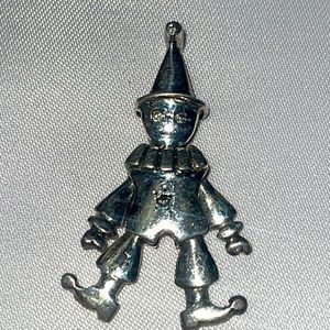 Sterling Articulated Scarecrow or Clown Pendant